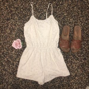 Mossimo White Lace Romper