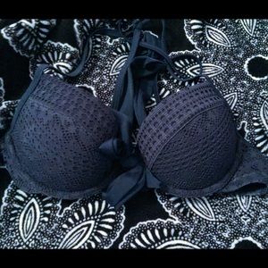 Aerie Bridget push up navy bathing suit 32C