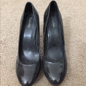 Black closed toed Calvin Klein Heels