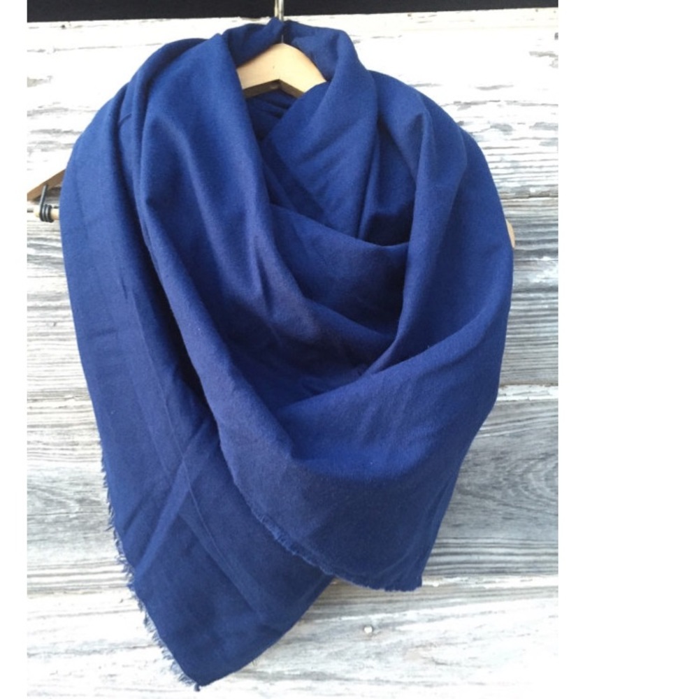 New!!! Navy blue Flannel blanket scarf