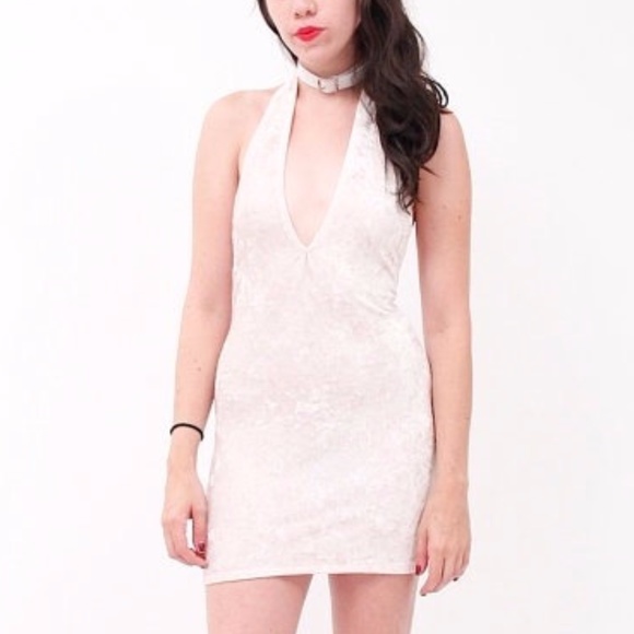 Vintage Dresses & Skirts - 90s Vintage Velvet Halter Dress