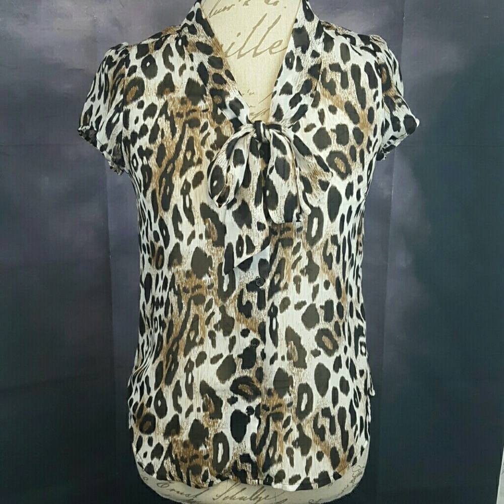 Cheetah Print Blouse