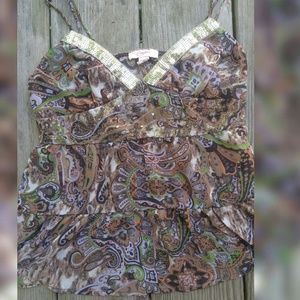 Candie's gold accent cami sz Med