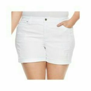 Boyfriend Jean Shorts  with rugged demon design