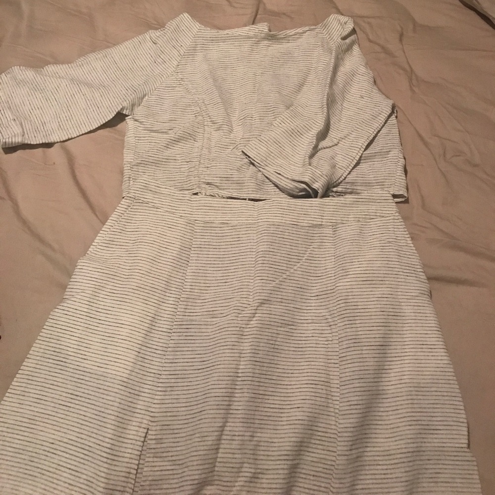 Never Worn Striped Linen Set