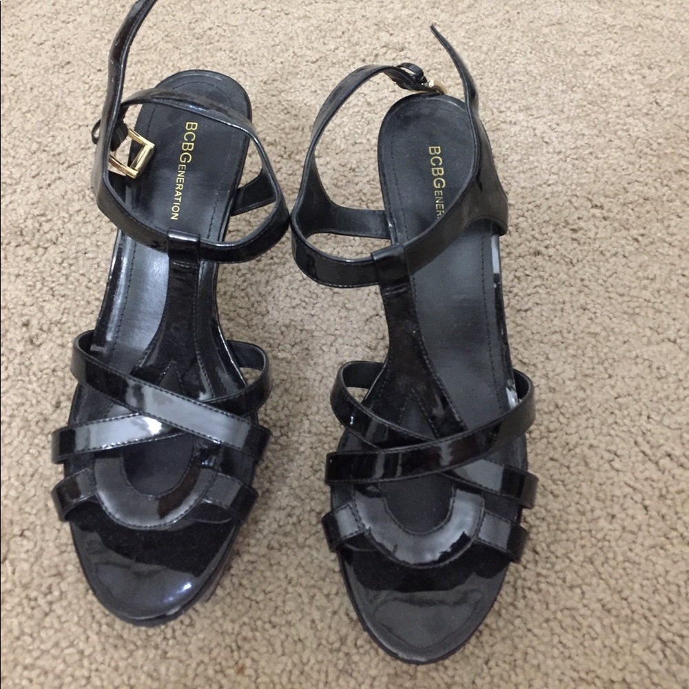 Patent Platform Heels BCBG