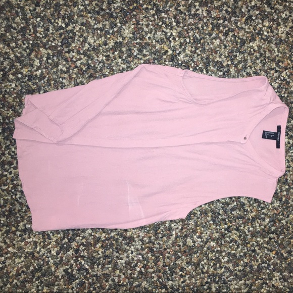 Forever 21 Light Pink Sleeveless Button Up Blouse - Picture 3 of 6