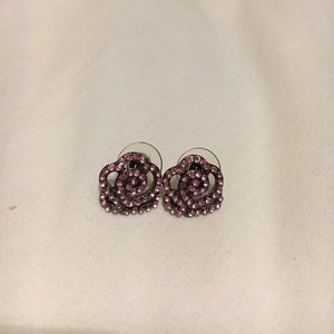 Rose stud earrings
