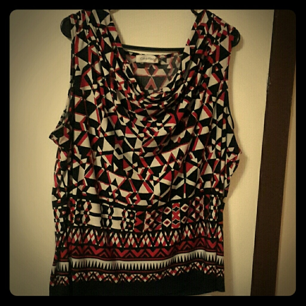 Calvin Klein scoop neck blouse