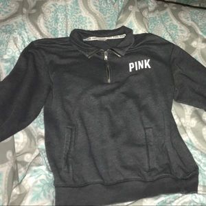 Victoria's Secret Pink half zip pullover hoodie