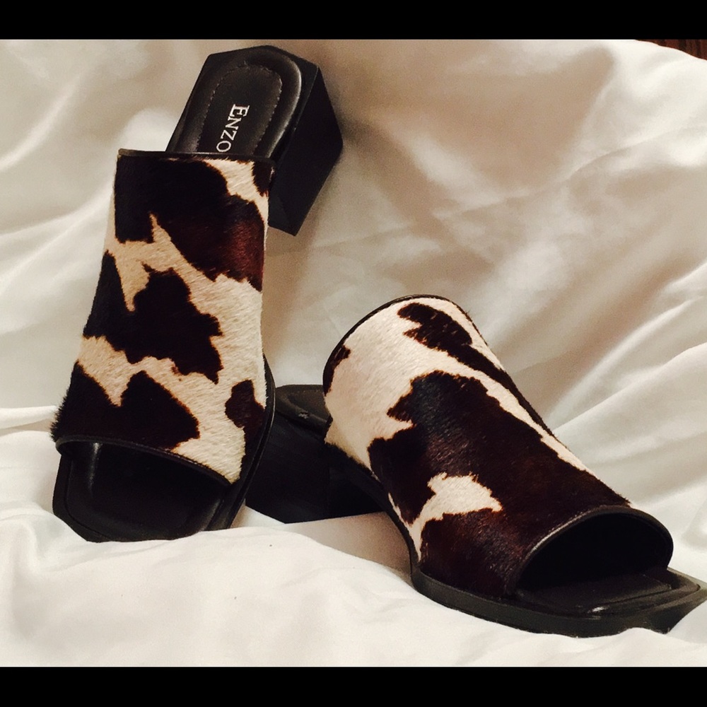 NWOT Pony Hair Vamp Mules by Enzo Angiolini 71/2M
