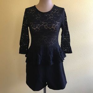 Black Lace Romper