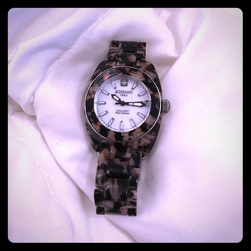 Zodiac Acrylic Leopard Watch style : zs4538