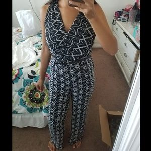 Black and white jumpsuit