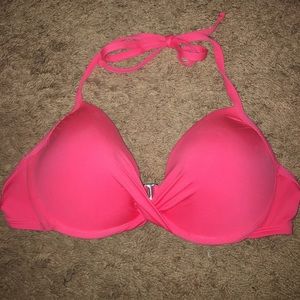 Pink push-up swimsuit top