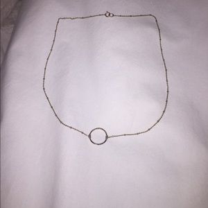 Gold circle necklace
