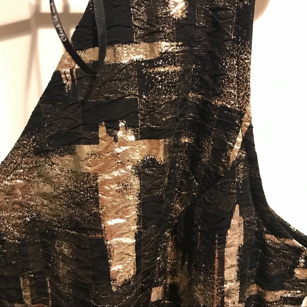NWT PLUS SIZE GSLOVE BLACK AND SILVER BODYCON 3X - Picture 3 of 4