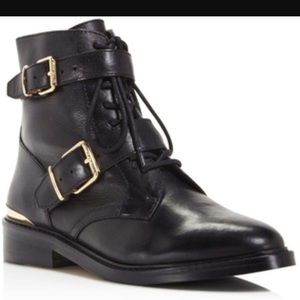 Vince Camuto Leather Combat Boots
