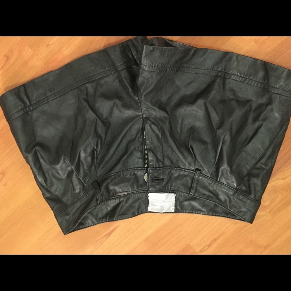 Dallin Chase Black leather shorts