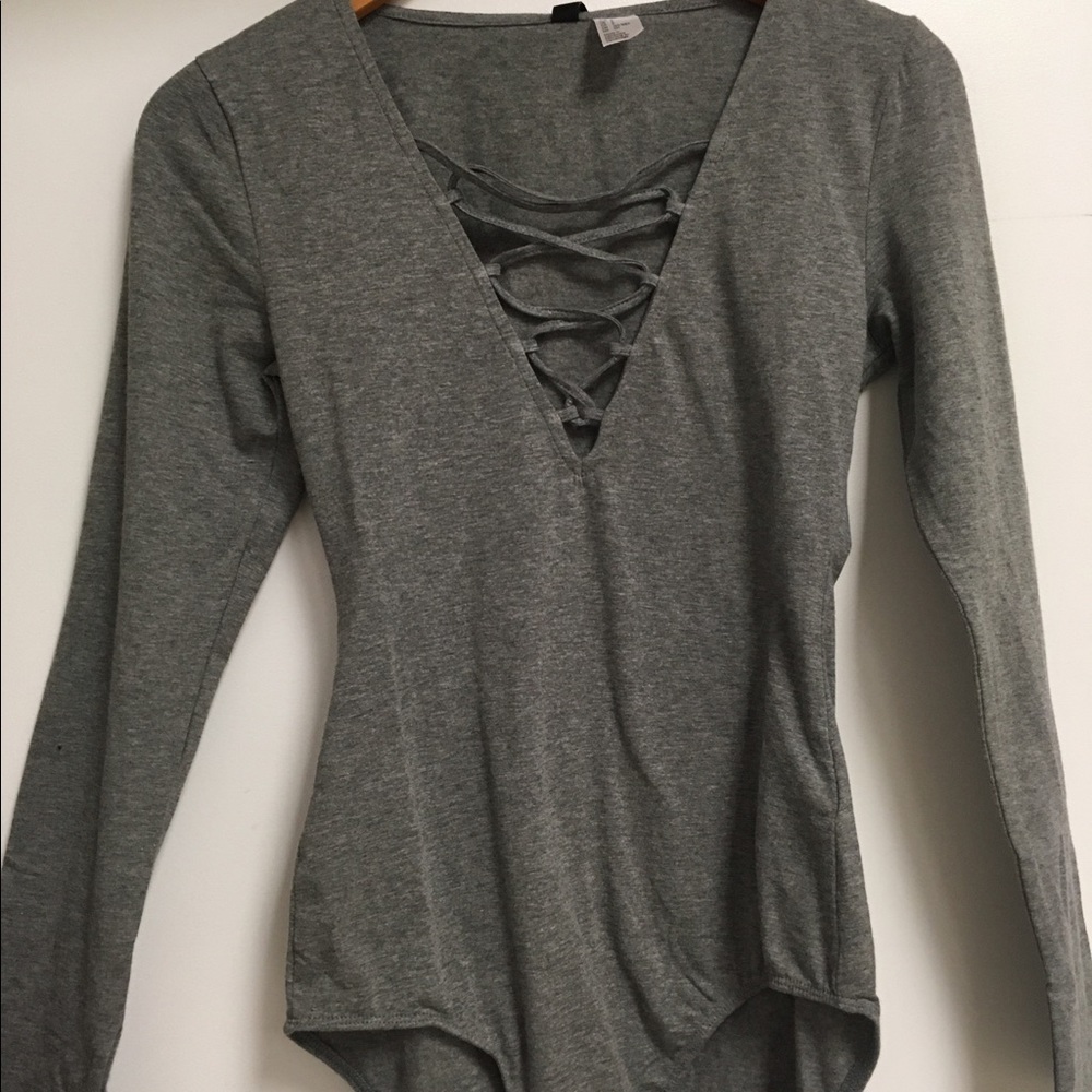Long sleeve X-out bodysuit