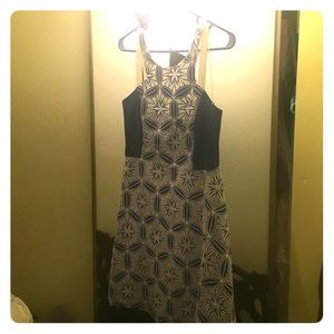 Blue and white floral print sundress