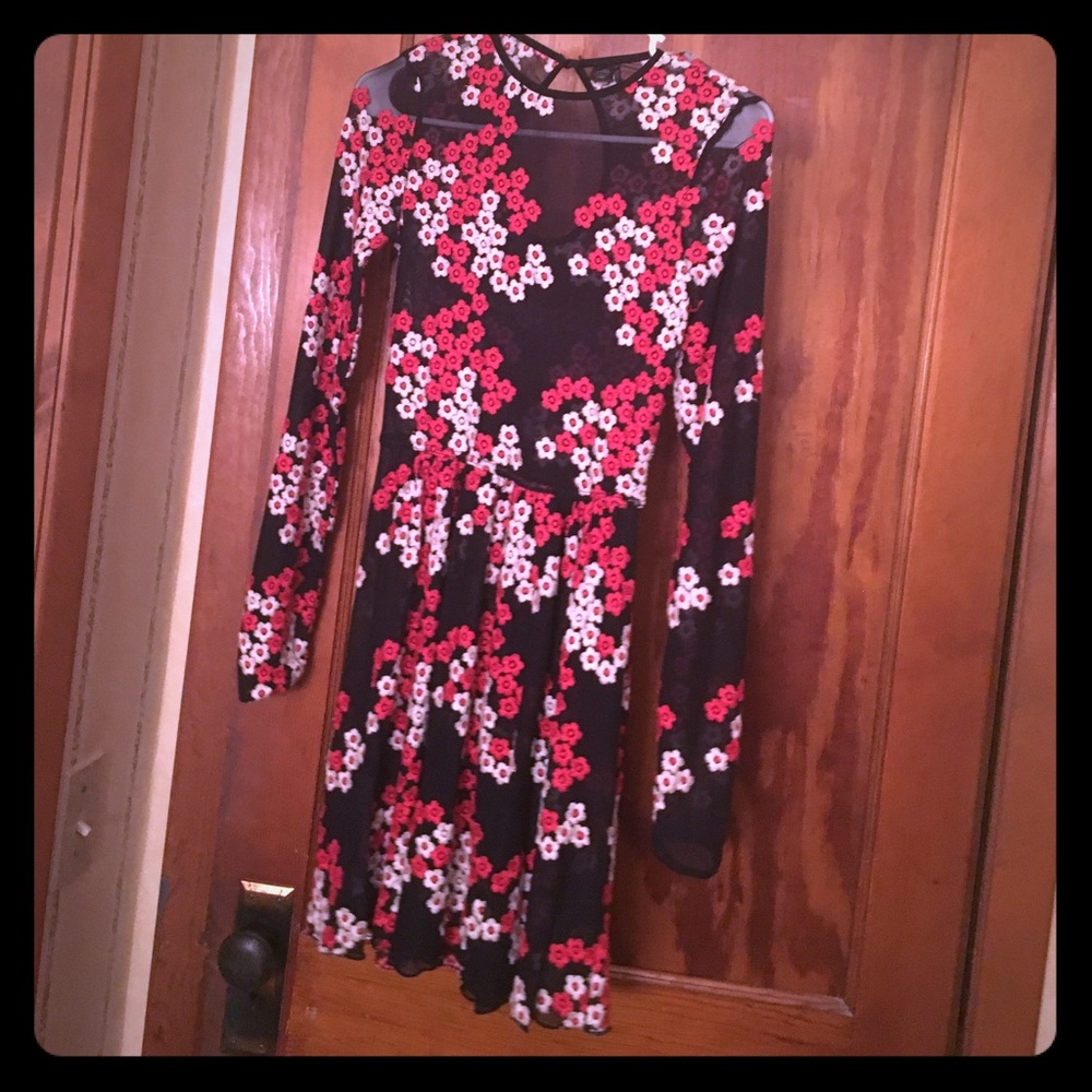 UO Mesh Floral Dress w/ matching bralette