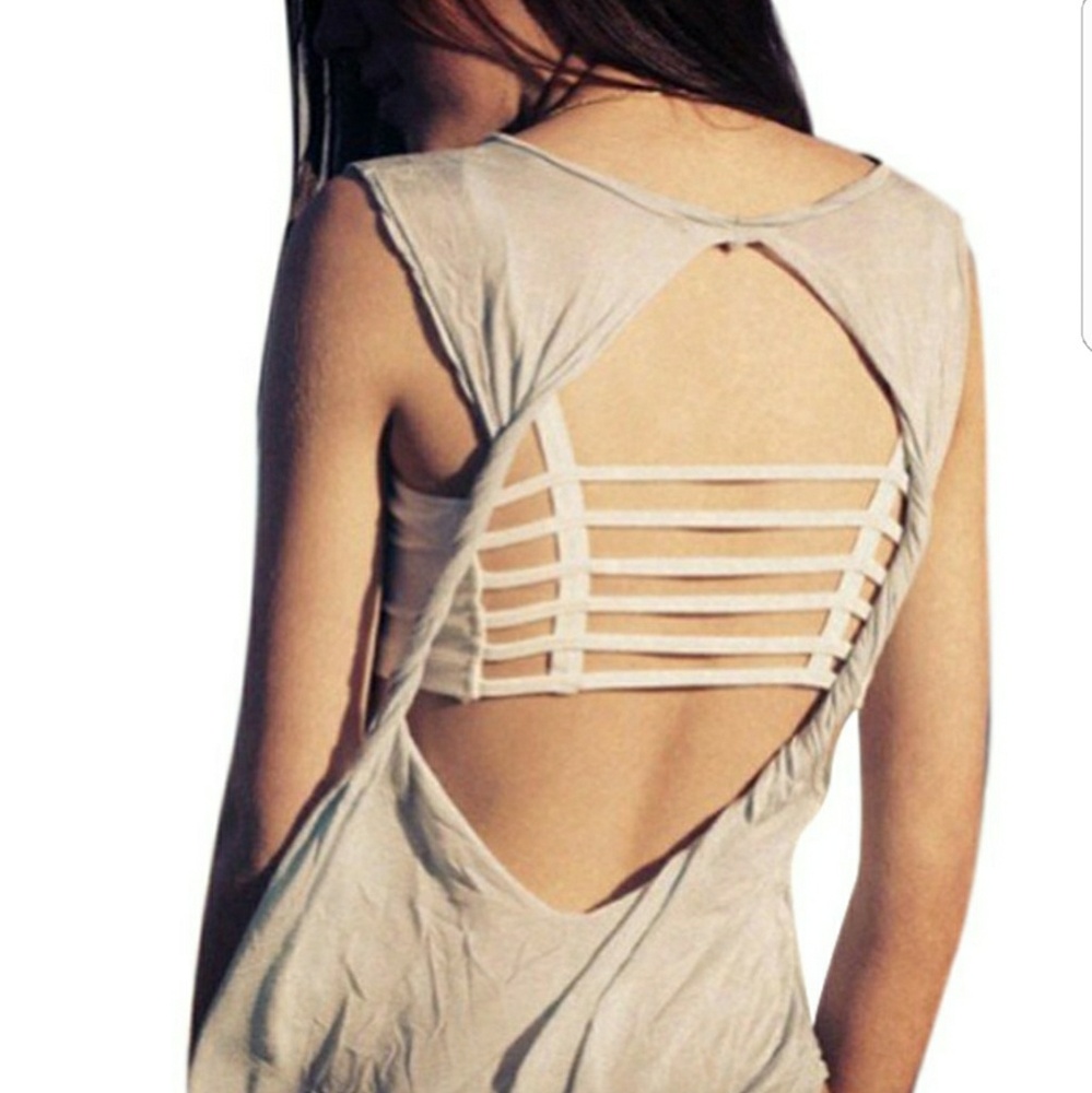 Nude Caged Strappy Bralette