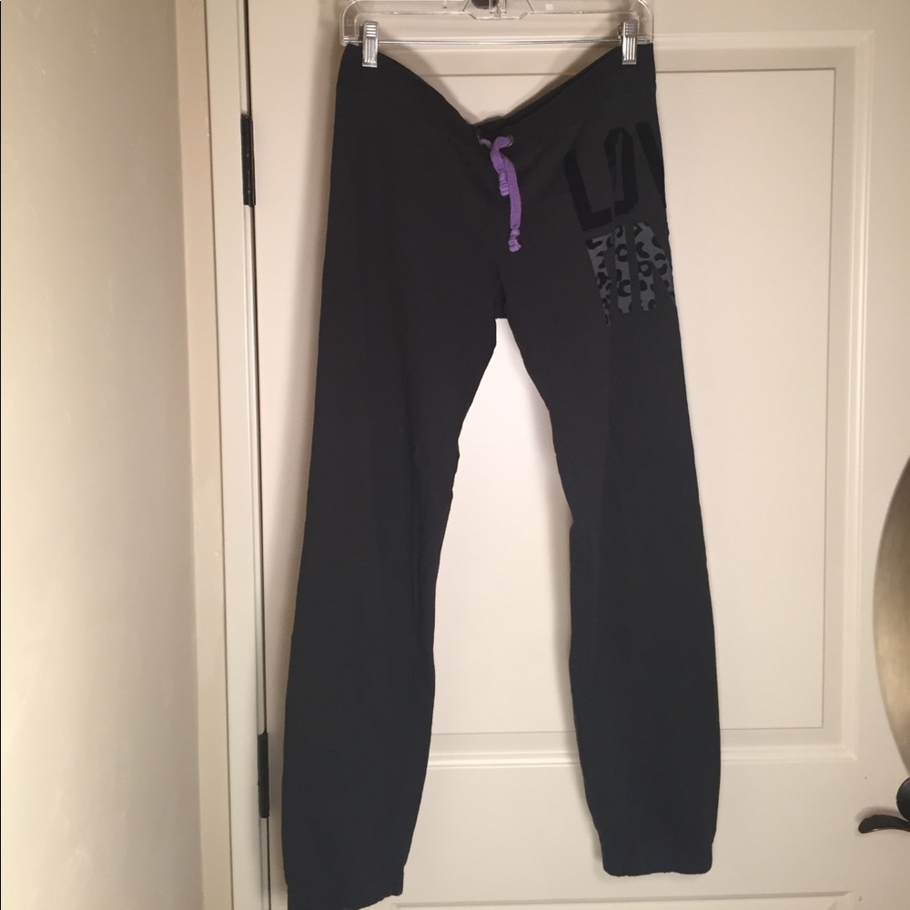 Victoria's Secret Pink classic varsity pants black