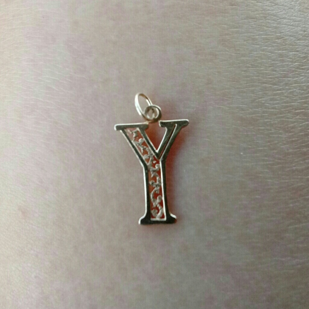 Real Gold Y charm