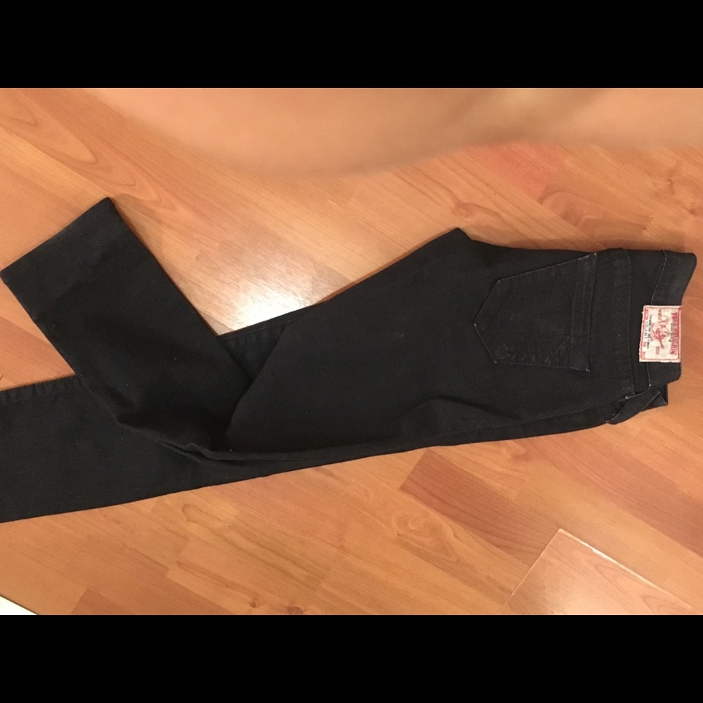 True religion black cropped jeans