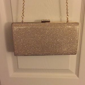 Champagne clutch/cross-body from bebe
