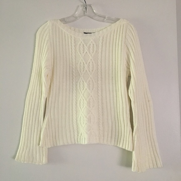 Absolutely Beige Off-White Textured Sweater - Picture 1 of 5