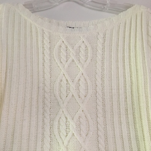 Absolutely Beige Off-White Textured Sweater - Picture 2 of 5