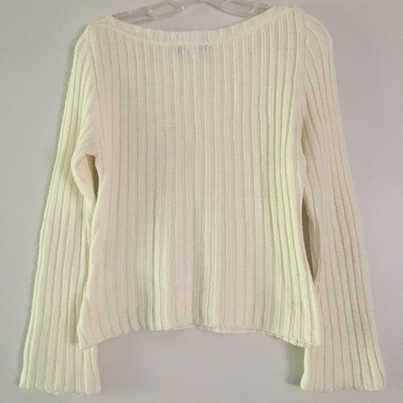 Absolutely Beige Off-White Textured Sweater - Picture 4 of 5