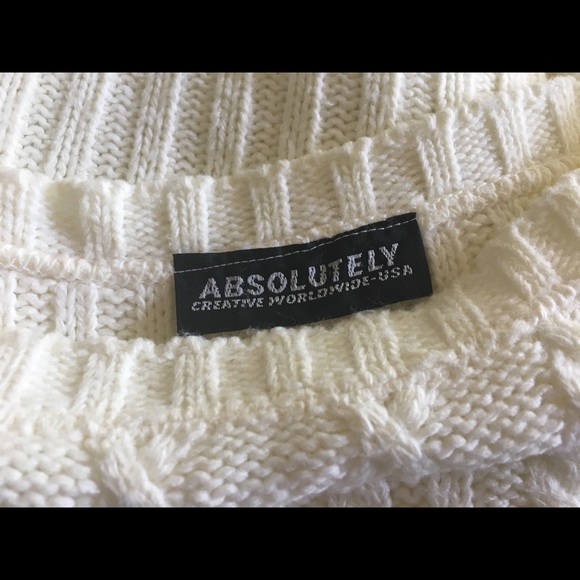 Absolutely Beige Off-White Textured Sweater - Picture 5 of 5