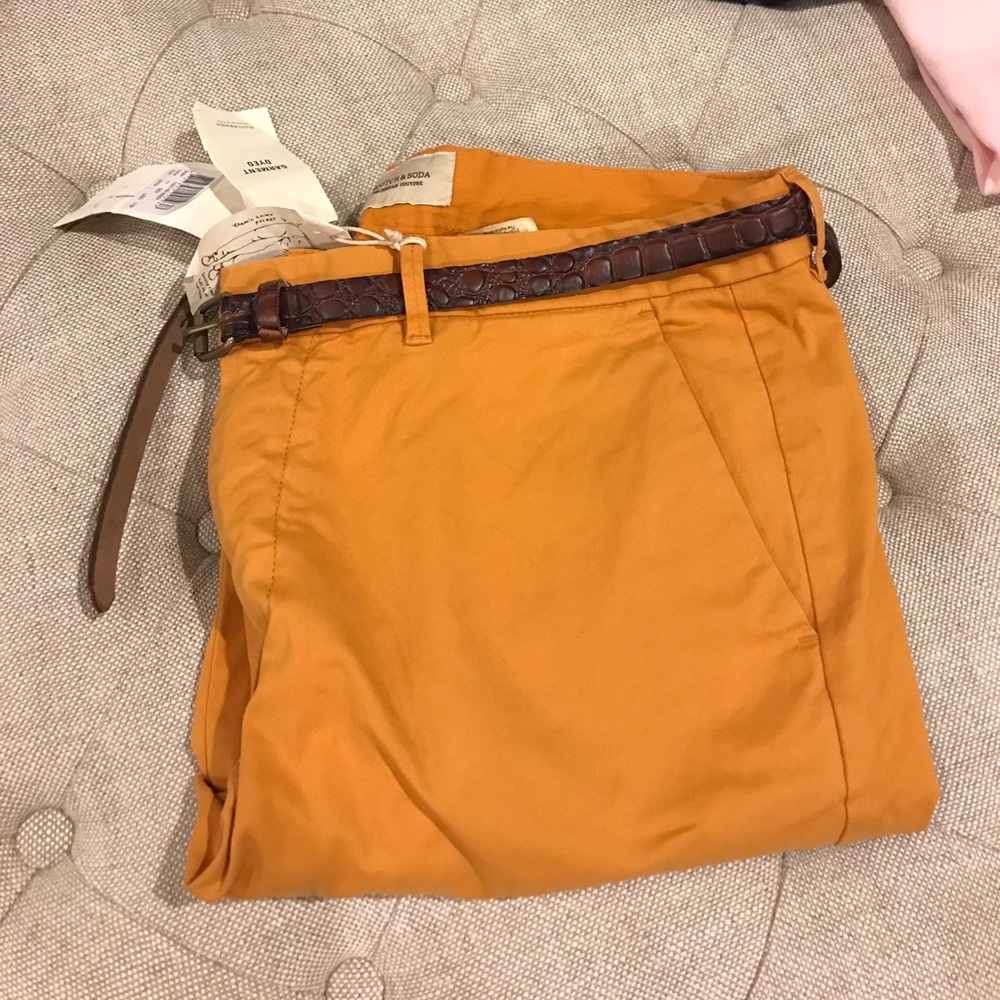 NWT- Scotch & Soda Men's pants- mustard color