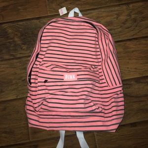 Victoria's Secret Pink Coral Striped Backpack