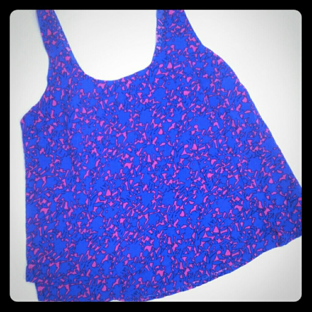 Old Navy Women's Abstract Floral Crop Top Size XS