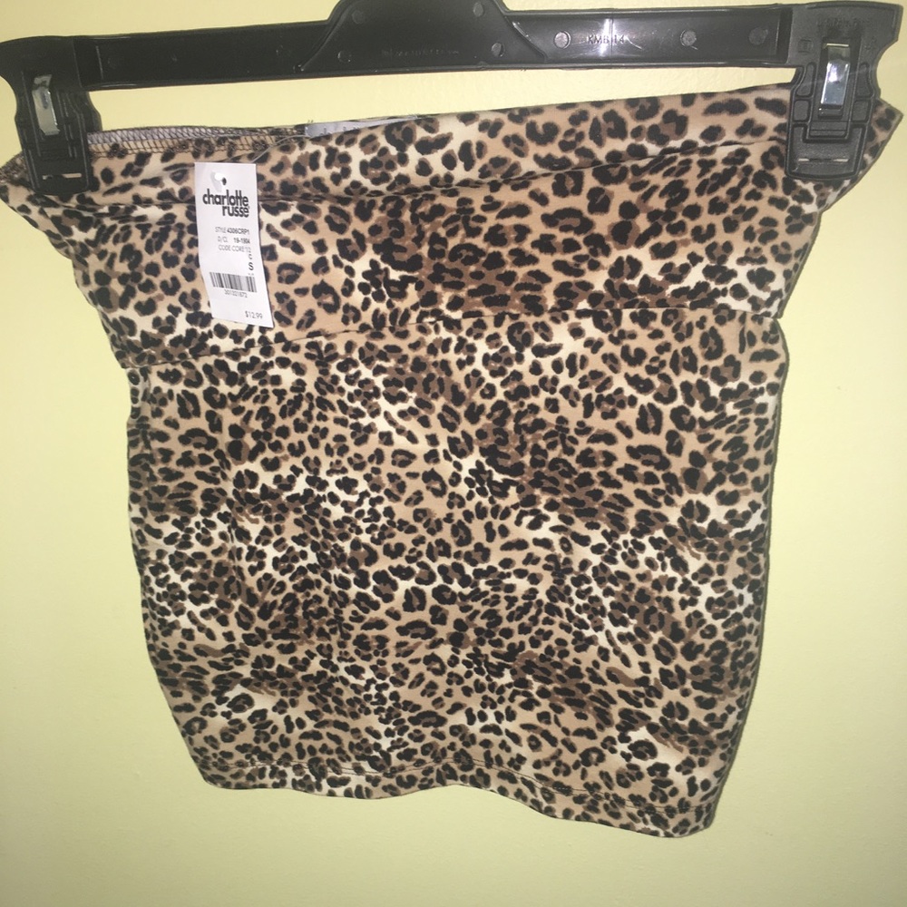 Cheetah skirt/tube top brand new!!