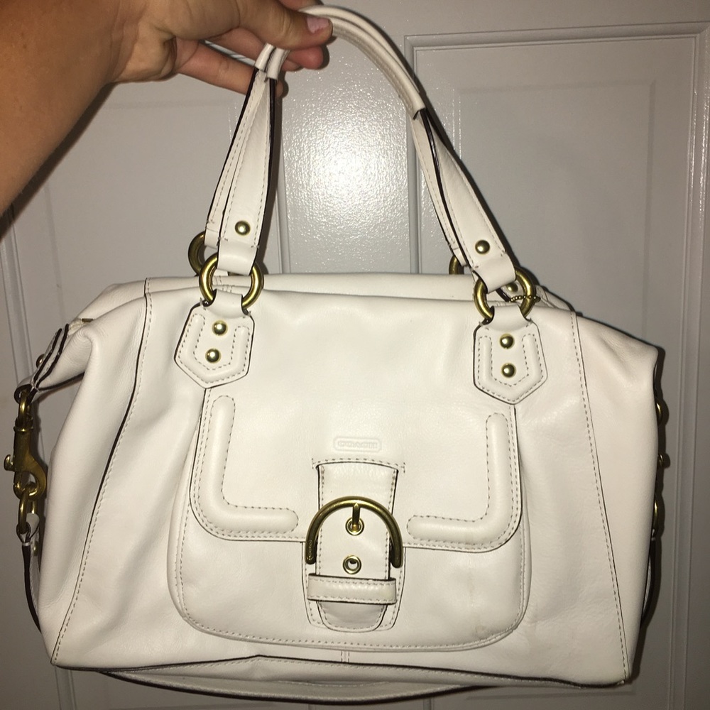 White Coach Shoulder Purse
