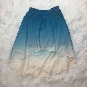 forever 21 blue ombré skirt