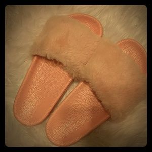 Pink Fur Slides