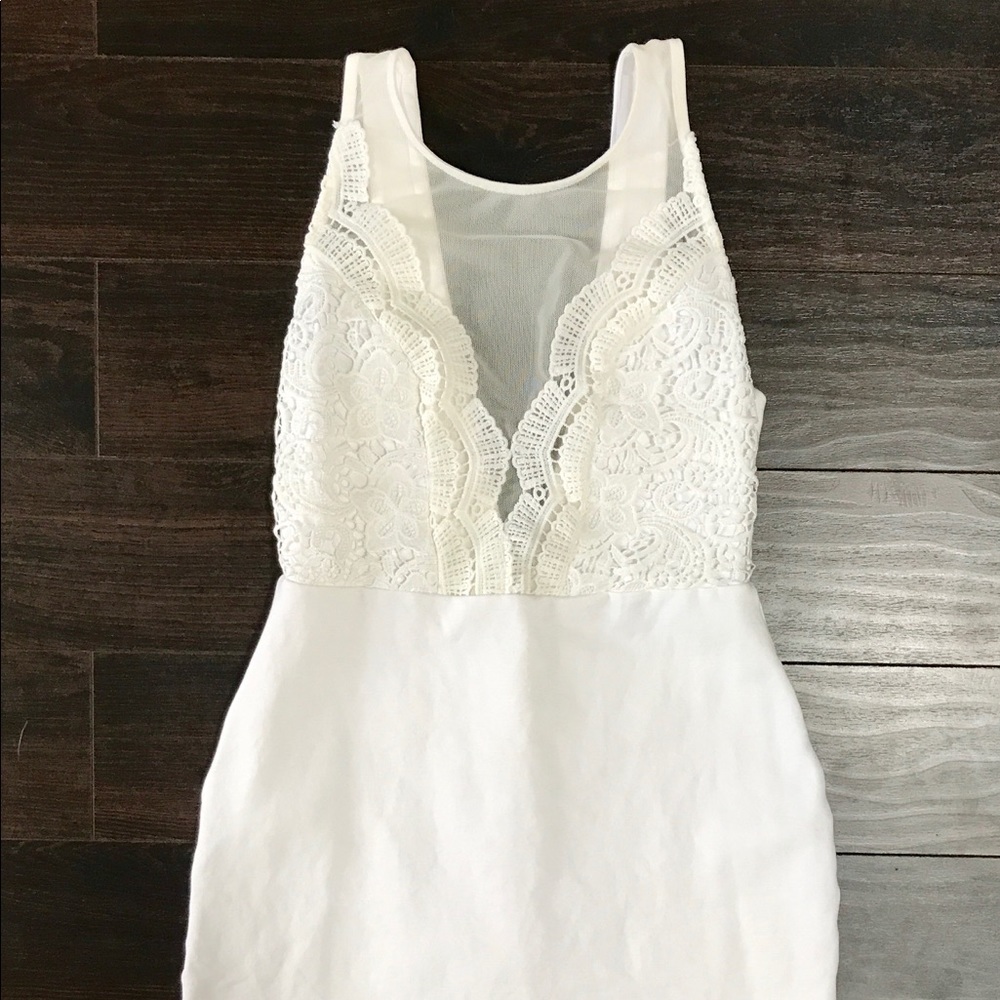 White mini dress
