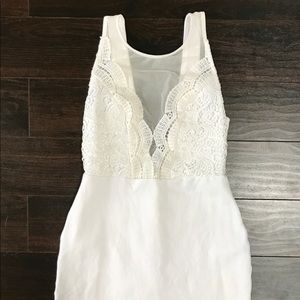 White mini dress