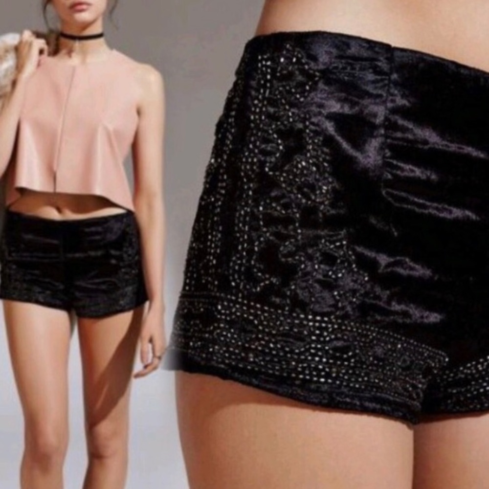 Urban Outfitters Ecote Velvet Shorts
