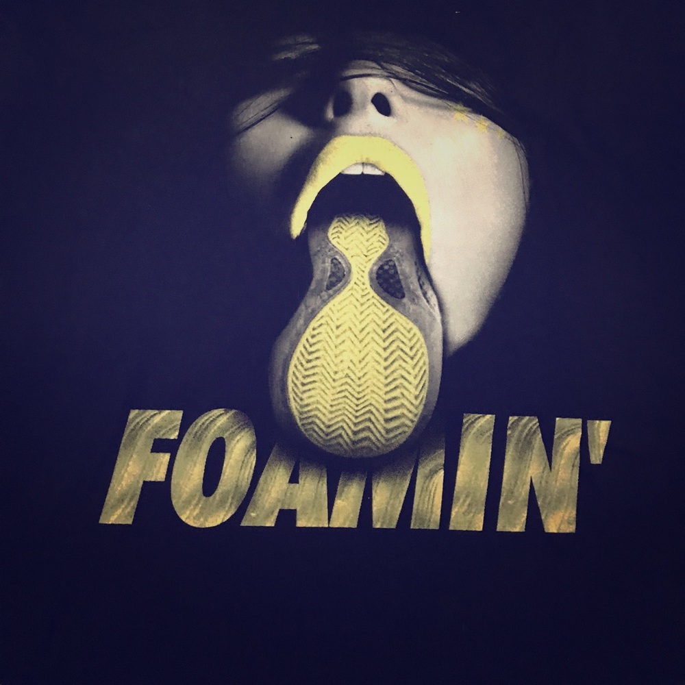 Filthy Dripped (foamposite) black / yellow tshirt