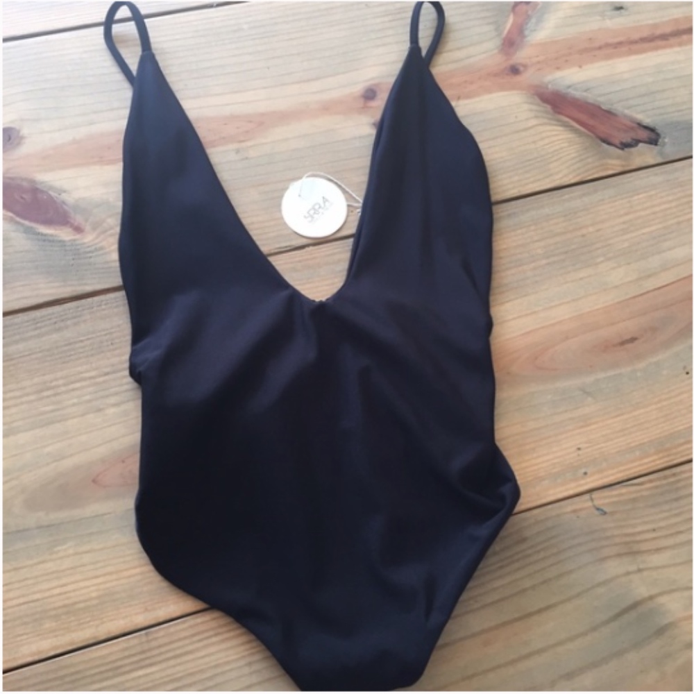 SRRA Swim Monroe black cheeky bathing suit