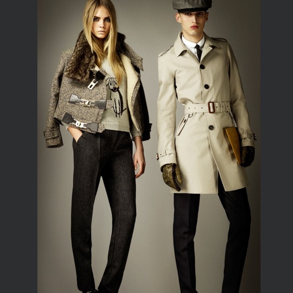 Authentic Burberry Prorsum Herringbone Fur collar - Picture 2 of 8