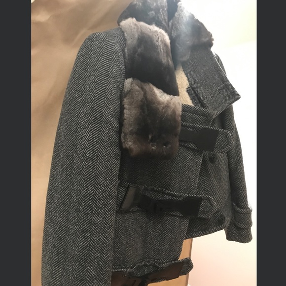 Authentic Burberry Prorsum Herringbone Fur collar - Picture 7 of 8