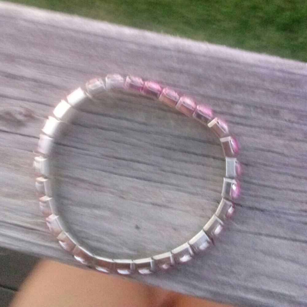Pink extendable gem braclet - Picture 4 of 4